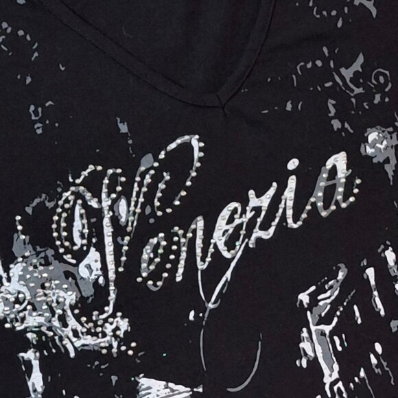 Plus Size XXL Graphic Pattern Rhinestone Boho Women's Rock Star Tank Top - Picture 2 of 6